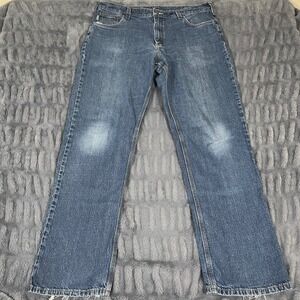 Carhartt Relaxed Fit Mens Jeans Size 38x36 Blue Cotton Denim Workwear